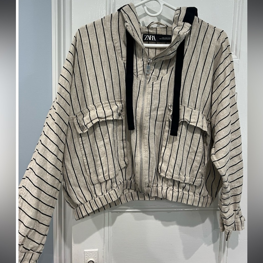 Zara Striped Light Zip Up